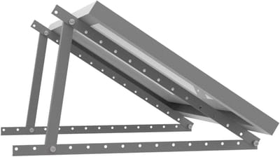 Zonnepaneel Houder Aluminium - Verstelbare Driehoek - Energie Opbrengst Verhogen - Instelbare Hellingshoek 22-40 - Max. 1140mm Breedte - Zilver