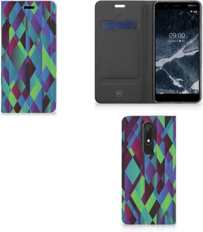Nokia 5.1 (2018) Stand Case Abstract Green Blue