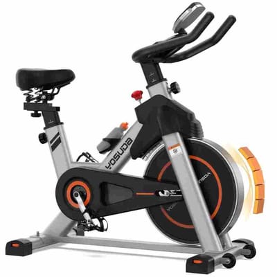 YOSUDA - Hometrainer - 8 kg magneet - Stil, LCD, APP & houder - 160 kg draagvermogen