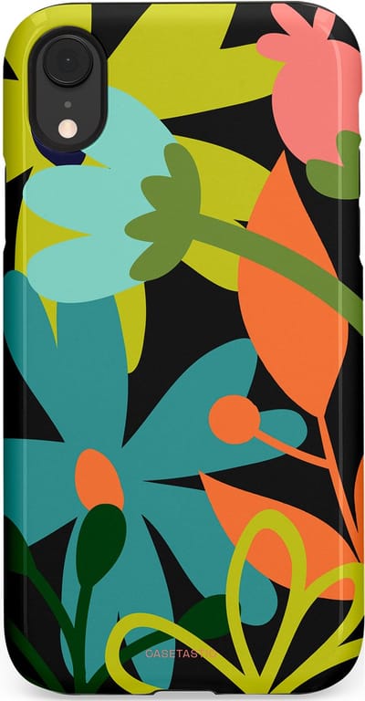 Casetastic Hoesje Geschikt voor Apple iPhone Xr - Stijlvolle Beschermende Duo-layer Case - Botanisch Feest