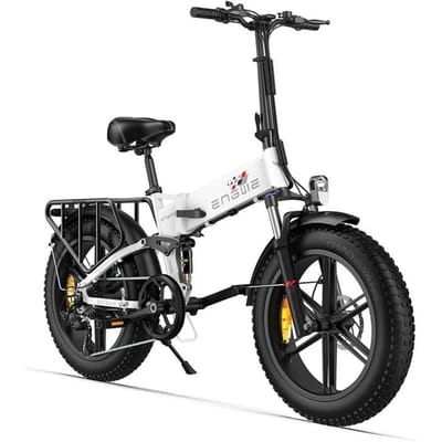 Elektrische fiets - ENGWE - ENGINE X - Motor 250 W - Batterij 48V 13Ah (>;50 km) - Wielen 20 x 4,0 wit
