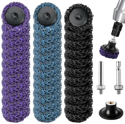 Coarse Grinding Discs 50 mm - 36 Stuks Schoonmaakschijven voor Haakse Slijper - Verwijder Roest, Verf en Afschilfering