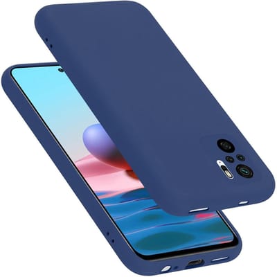 Cadorabo Hoesje geschikt voor Xiaomi RedMi NOTE 10 4G / RedMi NOTE 10S in LIQUID BLAUW - Beschermhoes gemaakt van flexibel TPU silicone Case Cover