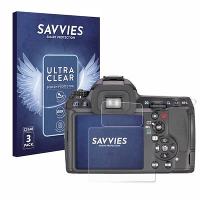 Savvies - Screenprotector voor Pentax K7, K-7 - Folie Beschermfolie transparant 6 Stuks