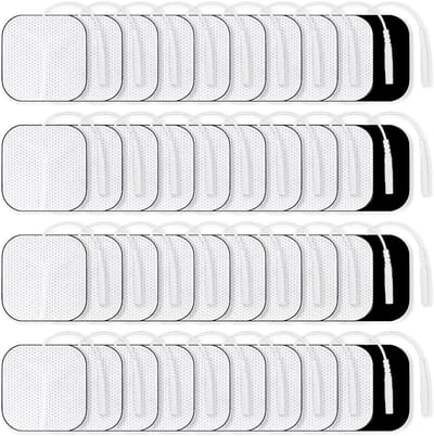 Elektrodepads - 40 zelfklevende TENS-elektrodepads (4 x 4 cm), herbruikbare TENS-elektrodepads voor elektrotherapie.