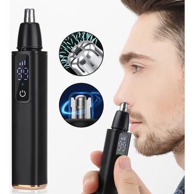 Elektrische Neushaar Trimmer Oplaadbaar Automatisch Scheren Neus Trimmer Unisex Professioneel Afwasbaar Pijnloze Neushaar Trimmer zwart