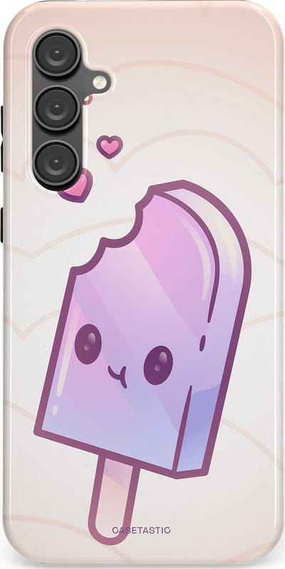 Casetastic Hoesje Geschikt voor Samsung S23 FE - Stijlvolle Beschermende Duo-layer Case - Zacht Paars IJs