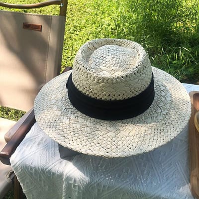Paille Carton Creux Été Voyage Voyage Rétro Chapeau Haut Plat Chapeau de Paille Chapeau de Soleil Chapeau de Plage Chapeau de Soleil Femmes