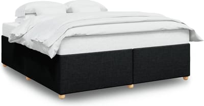 vidaXL - Bedframe - zonder - matras - stof - zwart - 180x200 - cm