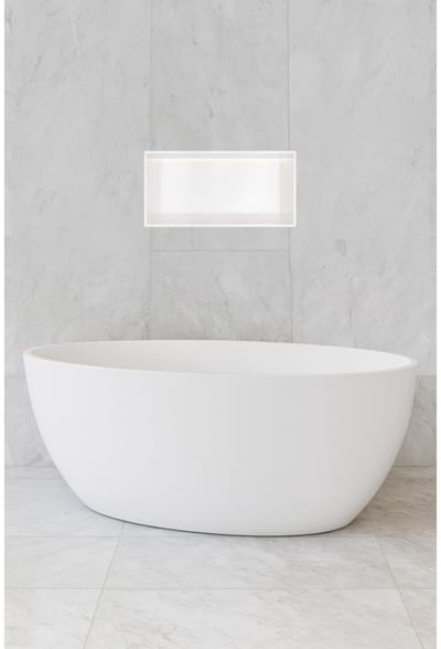 Hotbath &More BOX060L inbouwnis 30x60x10cm met verlichting mat wit