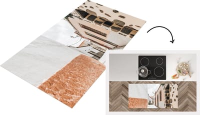 Keukenloper - Loper keuken - Zomer - Huis - Oranje - 120x60 cm - Keukenloper vinyl