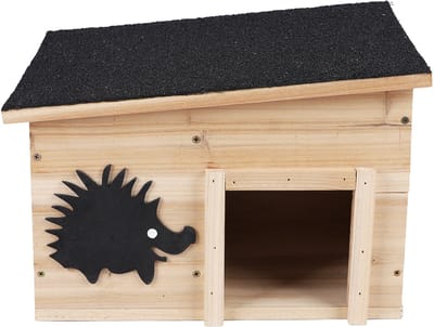 MON JARDIN egelhuis van natuurlijk hout – 32 x 26 x 20,5 cm