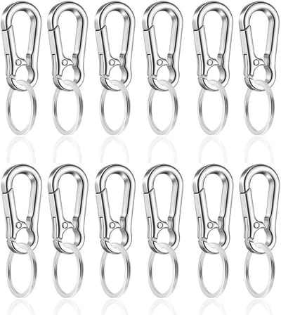 Klein en lichtgewicht karabijnhaken set van 12 stuks voor outdoor, camping en klimmen