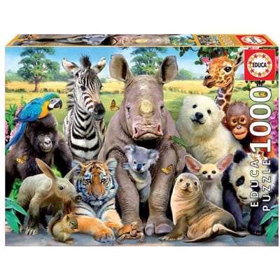 Educa - Puzzel - 1000 stukjes - Klasfoto - Dierenfoto - Legpuzzel