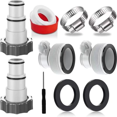 4 stuks zwembadslangadapter - Adapter A en type B voor Intex zwembad - Slangadapter voor pomp - Aansluiting voor Ø 32 en 38 mm
