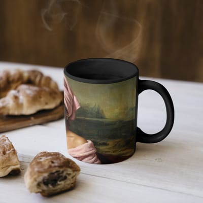 Magische Mok - Foto op Warmte Mokken - Koffiemok - Mona - Klassiek - Roze - Magic Mok - Beker - 350 ML - Theemok