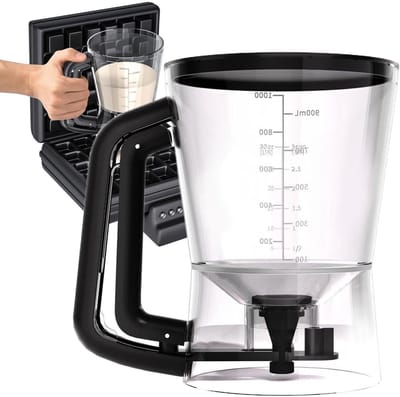 Deegdispenser - Beslagschenker - Bakken en koken - Met maatverdeling - 1 liter - Meerkleurig