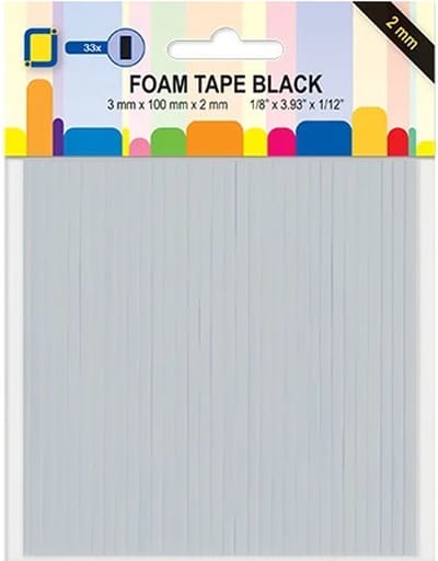 3D Foampads Lines Black, 33pcs / 3 x 100 x 2mm