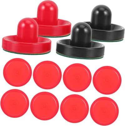 Airhockey Vervangingsset - Pucks en Paddles - Tafelspel Spelen - Ergonomisch Ontwerp - 16 Delig - Gemengde Kleuren