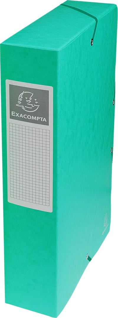 Exacompta 8x Klasseerdoos glanskarton Rug 60mm - A4 - Groen - 50603E