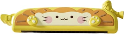 Mondharmonica met cartoonpatroon: draagbare speelgoedfluitje met mini-luidsprekers, compacte constructie en veilig instrument voor kleine kinderen, eenvoudige slagactie, kleurrijk en grappig ontwerp