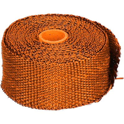 5m Uitlaat Hitte Wrap Isolatie Tape Glasvezel met Legeringsstaal Tie voor Auto Motorfiets Oranje orange