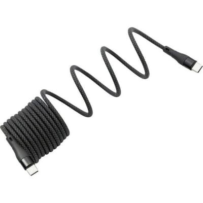 BKL Electronic 10080171 USB-C-kabel USB 2.0 USB-C stekker 1 m Zwart Afscherming gevlochten