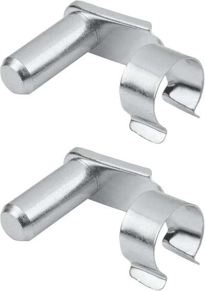 Veiligheidsas Set - Veerclip Onderdeel - Onderdelen Vervangen - Gegalvaniseerd Staal - 8 mm Diameter - Zilverkleurig