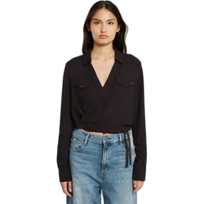 Dames lange mouwen portefeuilleblouse G-Star Tacoma