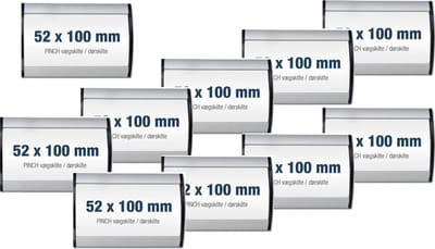10 pack bewegwijzeringsborden/formaat 52x100mm/wegwijs bordjes/aluminium deurbordjes/naambordje kantoor/route bordje/aanwijs bordje/zelfklevend/verwijs bord/ informatie bord.
