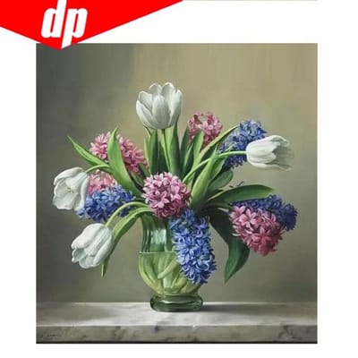 5D DIY diamant schilderij bloemen diamant borduurwerk 3D kruissteek handwerk 20X30 beige