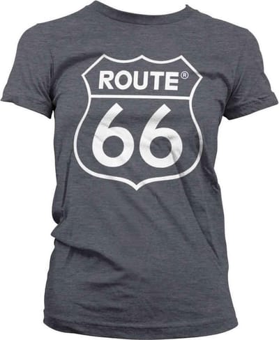 Route 66 Dames Tshirt -S- Logo Grijs