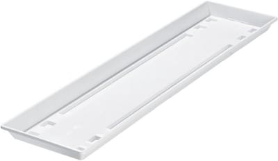 Hoekige Standaard Onderzetters voor Bloembakken - Wit 100 x 15,5 cm