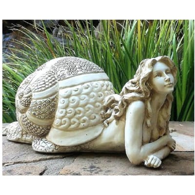 Statue de fille d'escargot, broderie de diamant à faire soi-même, point de croix 5D, peinture diamant, strass 20X30CM gray