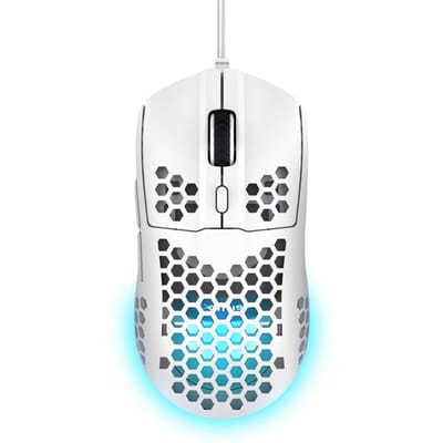Trust GXT929W Helox - Gaming Muis - Ultra licht - RGB verlichting - 6400 DPI - Bedraad - Zwart