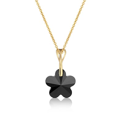 Montebello Ketting Beau BG97 - 925 Zilver Verguld - Swarovski - Ø14mm - 40cm
