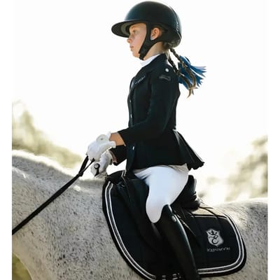 Meisjes wedstrijd softshell jasje voor paardrijden Cavalliera Purity Glow