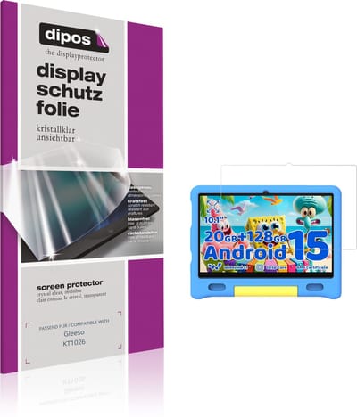 dipos – 2x Beschermfolie geschikt voor Gleeso KT1026 | Krasbestendige & heldere Screenprotector Ultra-Thin