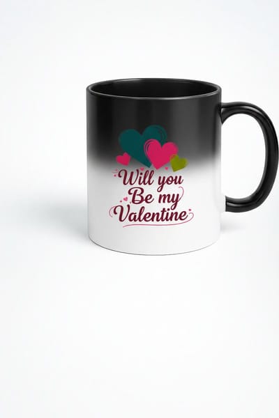 Magische Mok 'Will You Be My Valentine' - Verkleurende Harten Valentijn Cadeau