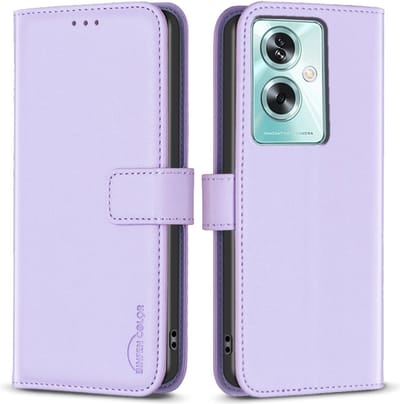 BINFEN Hoesje - Geschikt voor OPPO A79 5G Hoesje - BINFEN Color Book Case - Lavendel