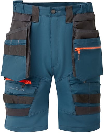 Portwest DX4 afneembare korte broek met holsterzakken DX444 - Metro blauw - 26