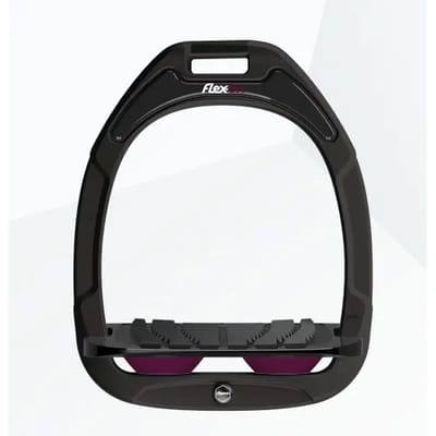 Grip Zwart/Zwart/Paars Inclinatie Stirrup Flex-On Green Composite