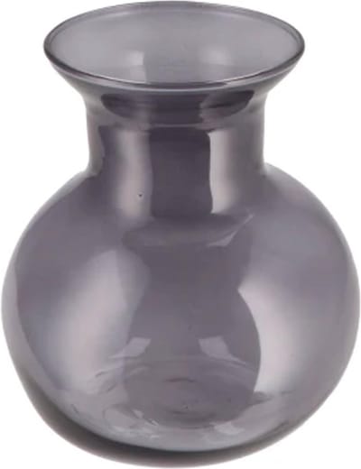 DK Design Bloemenvaas Mira - bol vaas model - smoke glas - 25 x 27 cm - boeketvazen