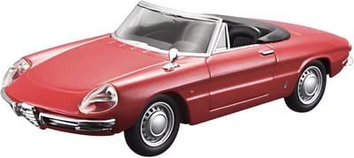 BBURAGO Modelauto - Alfa Romeo - rood - 1:23 - schaalmodel - speelgoedauto