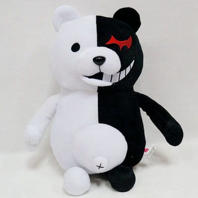 25cm Monokuma Pluche Speelgoed Super Danganronpa 2 Anime Zwart Wit Beer Zachte Knuffel Schattig Verzamelbaar Cadeau