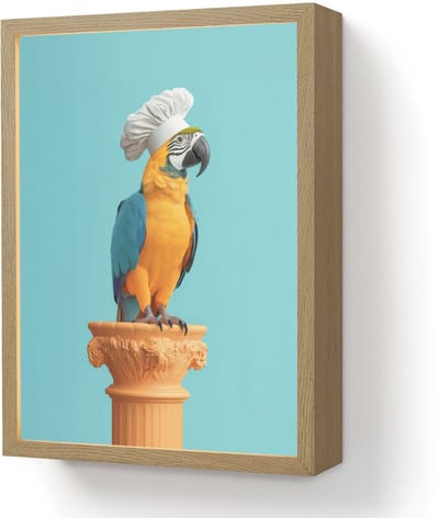 Wandlamp 30x40 cm - Oplaadbaar - Papegaai - Koksmuts - Grappig - Vogel - Wandlampen binnen woonkamer - Slaapkamer lamp - Decoratieve nachtlamp - Vloerlamp draadloos