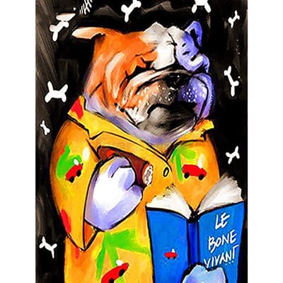 Dieren 5D Diamond Painting Hond Foto van strass diamantborduurwerk 20X30CM