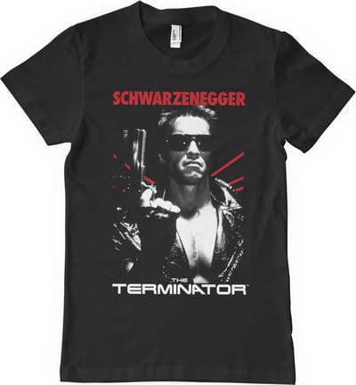 The Terminator Heren Tshirt -S- Poster Zwart
