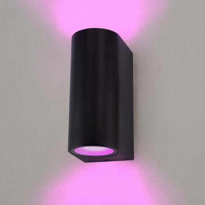 Ledvion - SMART LED Wandlamp Santa Barbara - IP54 - Zwart
