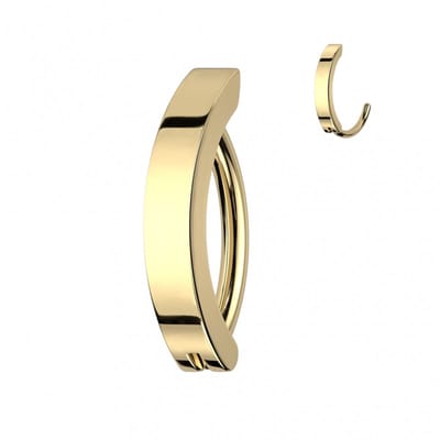 Piercing PVD ovaal strak design 1.6x10 - goud - LMPiercings